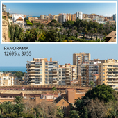 Panorama of the city. South of Spain, Malaga