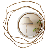 Dargelos Mirror in Cream Shagreen