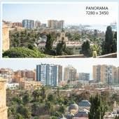 Panorama of the city. South of Spain, Malaga.