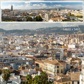 Panorama of the city. South of Spain, Malaga.