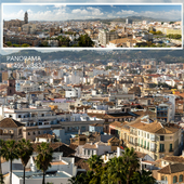 Panorama of the city. South of Spain, Malaga