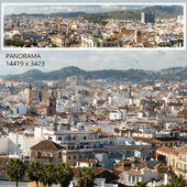 Panorama of the city. South of Spain, Malaga.