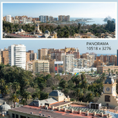 Panorama of the city. South of Spain, Malaga.