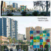 Panorama of the embankment. South of Spain, Malaga.