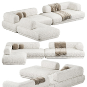 Bumper Sectional Fabric Sofa by Zanotta