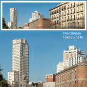 Panorama. View of residential buildings.