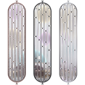 Decorative stained glass partition with bevels