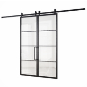 Barn sliding doors (2 positions)