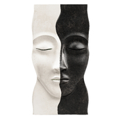 Panel Black and white halves of the Face