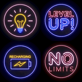 Neon signs set 1