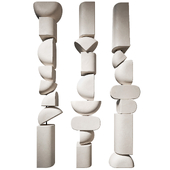 Standing stone pillars. Modern abstract sculpture 6