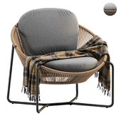 AbleNOEMAAluminum and rope garden armchair
