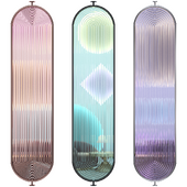 Decorative partition with textured glass (3)