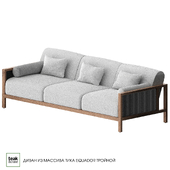 Teak solid wood sofa EQUADOR triple