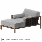 Solid teak sofa EQUADOR single