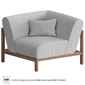 Teak wood modular sofa EQUADOR corner