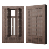 Window with perforated shutters