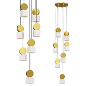 Ready-made combination of light fixtures Brixen 7 lamps