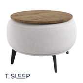 Lucca pouf with tabletop