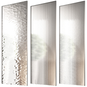 Room dividers - Interior Partitions 12. Ribbed glass seamless textures.