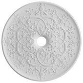 Rosette with moldings, prefabricated, No. 126
