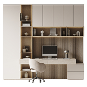 Work space in warm colors