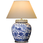 Ralph Lauren Chinoiserie Floral Ginger Jar Nightstand Table Lamps
