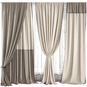 Silk and Cotton Curtain Set 34