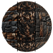 FB1040 Burnt wood planks | 3mat | 4k | PBR