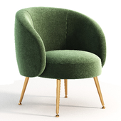 I see Fauteuil en velours vert foret