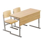 Chairs and desk for students Demi (2 positions)