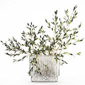 Flower bouquet of olive branches. Set 509.