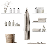 Decorative bathroom set with robe