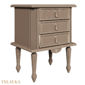 OM Bedside table with three drawers in the style of Italian classics