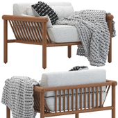 CB2 Bonelli Teak Outdoor Lounge Chair