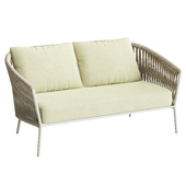 Olema Loveseat in Charcoal Aluminum