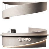 Reception desk 6. Round information desk.