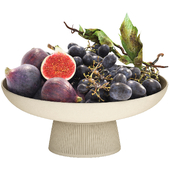 bowl of figs and black grapes