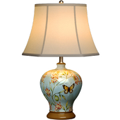 Modern European Style Ceramic Decorated Nightstand Ginger Jar Table Lamp