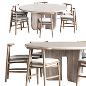 MERIDIANI table ITALO and chairs Emilia