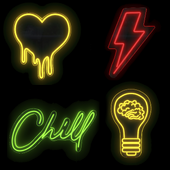 Neon signs set 2