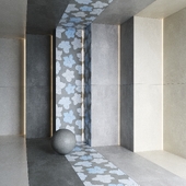 Collection of porcelain tiles with patterns CENTURY REACTION set 2 (6 colors)