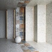 Porcelain stoneware collection CENTURY REACTION set 3 (3 colors and 4 layouts)