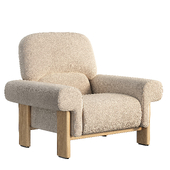 KAVE HOME Fauteuil NEMA Beige Chenille