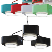 Contemporary Art Deco Carousel 5 Arms Pendant