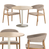 Arrow 2 Seat Table AO80RS Mona chair bistro SET