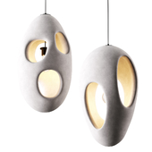 Hand Built White Pendant Lamp