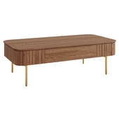 Angel Cerda Coffee table in walnut wood