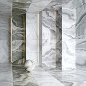 Collection of porcelain stoneware with imitation onyx CERDOMUS JADE set 1