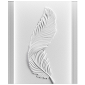Bas-relief Feather